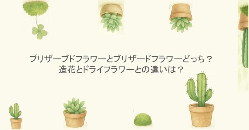 プリザーブドフラワーとブリザードフラワーどっち？造花とドライフラワーとの違いは？