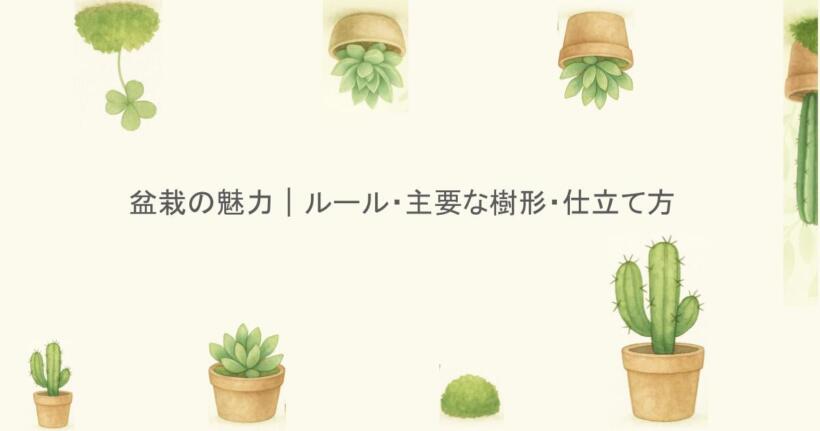 盆栽の魅力｜ルール・主要な樹形・仕立て方